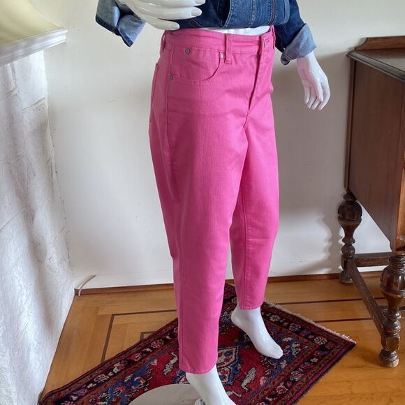Talbots Flawless Five-Pocket Slim Ankle Pink Jeans 14P - Picture 3 of 12